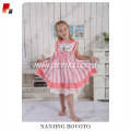 Pink Striped Embroidery flower cute baby dress